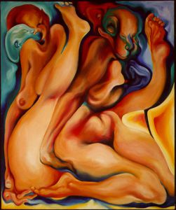 Morning Memory and the Protector Position, oil on canvas, 1996.